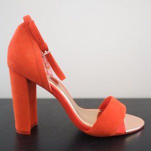 Ted Baker London Suede Strap Block Heel Sandal